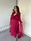 Berry Red Buttoned Set