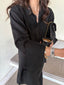 Black Linen Willow Set