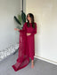 Berry Red Buttoned Set