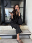 Black Linen Willow Set