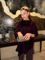 Plum Velvet Cape Set