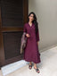 Burgundy Dhaaga Set