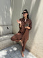 Chocolate Brown Capri Set