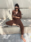 Chocolate Brown Capri Set