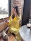 Butter Yellow Toby Tunic with Tulip Shalwar