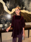 Plum Velvet Cape Set