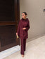 Burgundy Drape Set