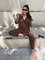 Chocolate Brown Capri Set