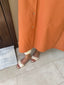 Oversized Linen Shirt Dress in Tangerine
