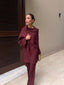 Burgundy Drape Set