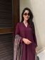 Burgundy Dhaaga Set