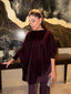 Plum Velvet Cape Set