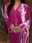 Pink Tourmaline French Velvet Scallop Set