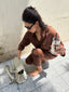 Chocolate Brown Capri Set
