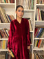Ruby Garnet French Velvet Scallop Set