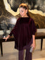 Plum Velvet Cape Set