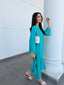 Cyan Swiss Voile Sable Set