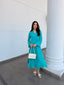 Cyan Swiss Voile Sable Set