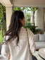 Oversized Linen Shirt Dress in White