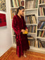 Ruby Garnet French Velvet Scallop Set