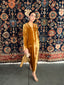 Gold Topaz French Velvet Scallop Set