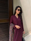 Burgundy Dhaaga Set