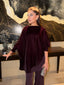 Plum Velvet Cape Set