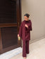 Burgundy Drape Set