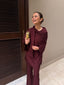 Burgundy Drape Set