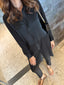 Black Satin Slip Set