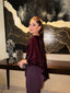 Plum Velvet Cape Set