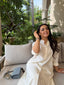 Oversized Linen Shirt Dress in White
