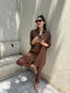 Chocolate Brown Capri Set