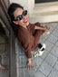 Chocolate Brown Capri Set