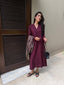 Burgundy Dhaaga Set