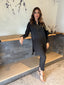 Black Satin Slip Set