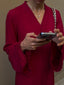 Berry Red Swiss Voile Sable Set