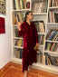 Ruby Garnet French Velvet Scallop Set
