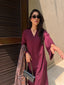 Burgundy Dhaaga Set