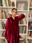 Ruby Garnet French Velvet Scallop Set