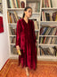 Ruby Garnet French Velvet Scallop Set
