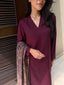 Burgundy Dhaaga Set