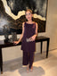 Plum Velvet Cape Set