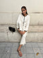 Boucle Set in Heathered Oat Wool