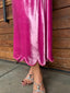 Pink Tourmaline French Velvet Scallop Set