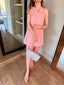 Rose Pink Scallop Set