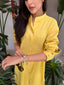 Oversized Linen Shirt Dress in Marigold