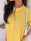 Oversized Linen Shirt Dress in Marigold