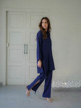 Load image into Gallery viewer, Navy Delilah with Slit Pants
