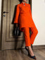 Orange Exaggerated Collared Set